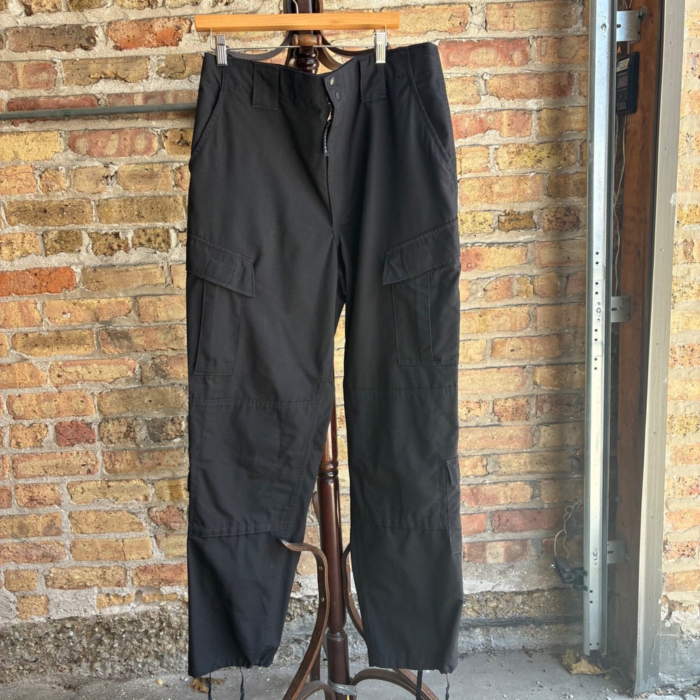 Propper Mens Black Tactical Cargo Pants Ripstop Utility Work Trousers 36L